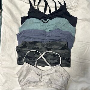 Handful Women's Sports Bras - Black, Blue, Green, Gray Camo